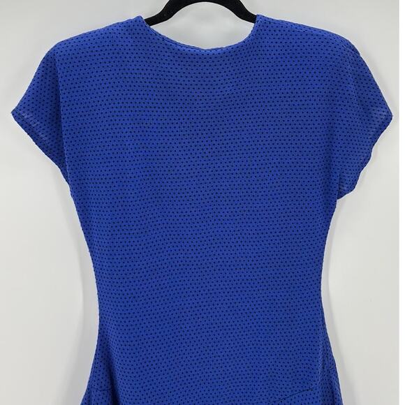 vintage Kings Row dress, likely from the 80s purple black polka dot size 9/10 - Picture 4 of 9